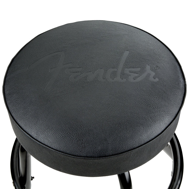Fender Embossed Black Logo Barstool Black 24 in.