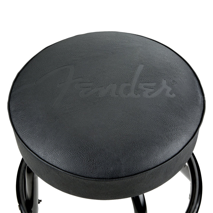 Fender Embossed Black Logo Barstool Black 30 in.