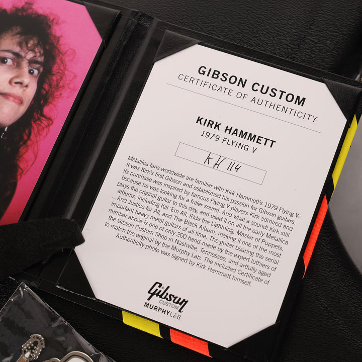 Gibson Custom Shop Kirk Hammett 1979 Flying V Murphy Lab Aged Ebony