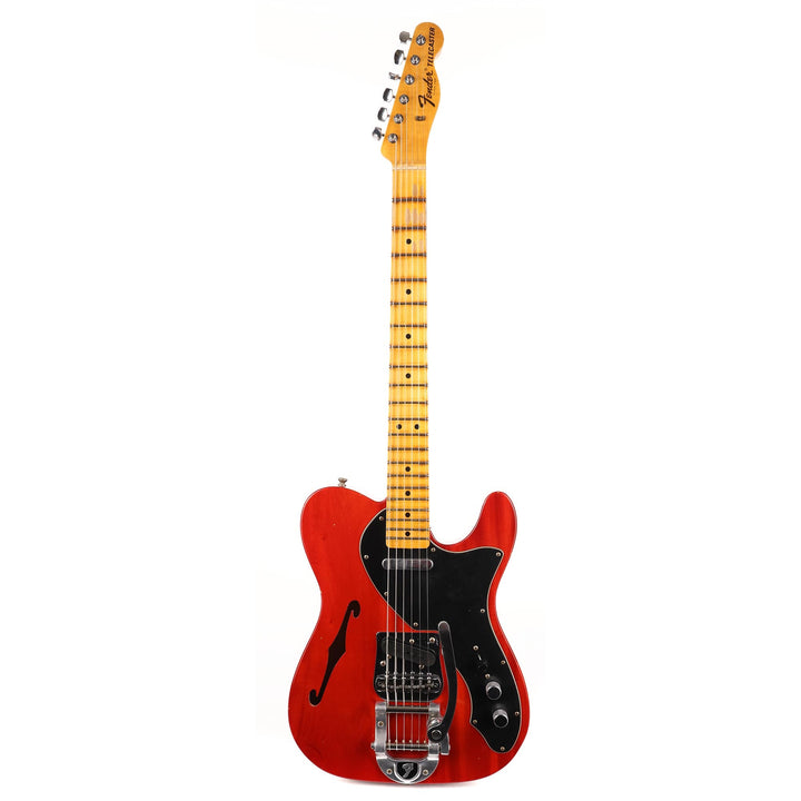 Fender Custom Shop Michigan Mahogany 1968 Telecaster Thinline Journeyman Relic Faded Aged Crimson Transparent