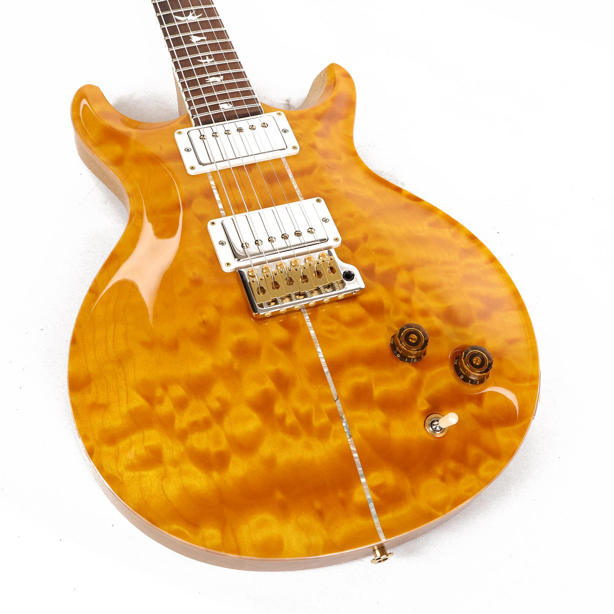PRS Santana Retro Wood Library Brazilian Rosewood Fretboard Santana Yellow — 8