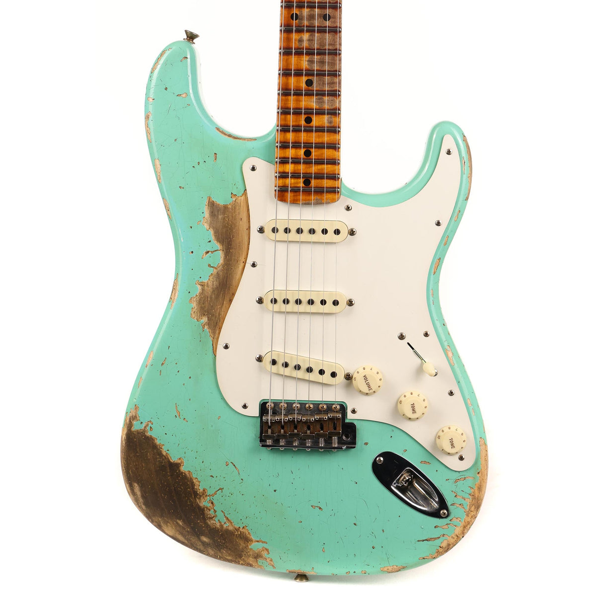 Fender Custom Shop Red Hot Stratocaster Super Heavy Relic Faded Aged Seafoam Green — 1