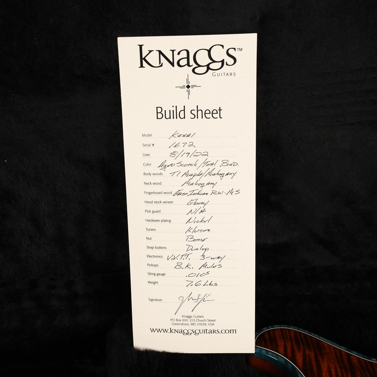 Knaggs Kenai Tier 1 Aged Scotch with Teal Binding 2022 — 8