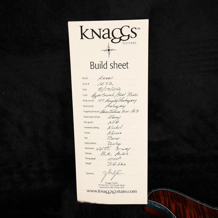 Knaggs Kenai Tier 1 Aged Scotch with Teal Binding 2022