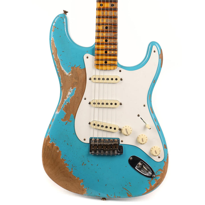 Fender Custom Shop 1956 Stratocaster Super Heavy Relic Faded Taos Turquoise 2023