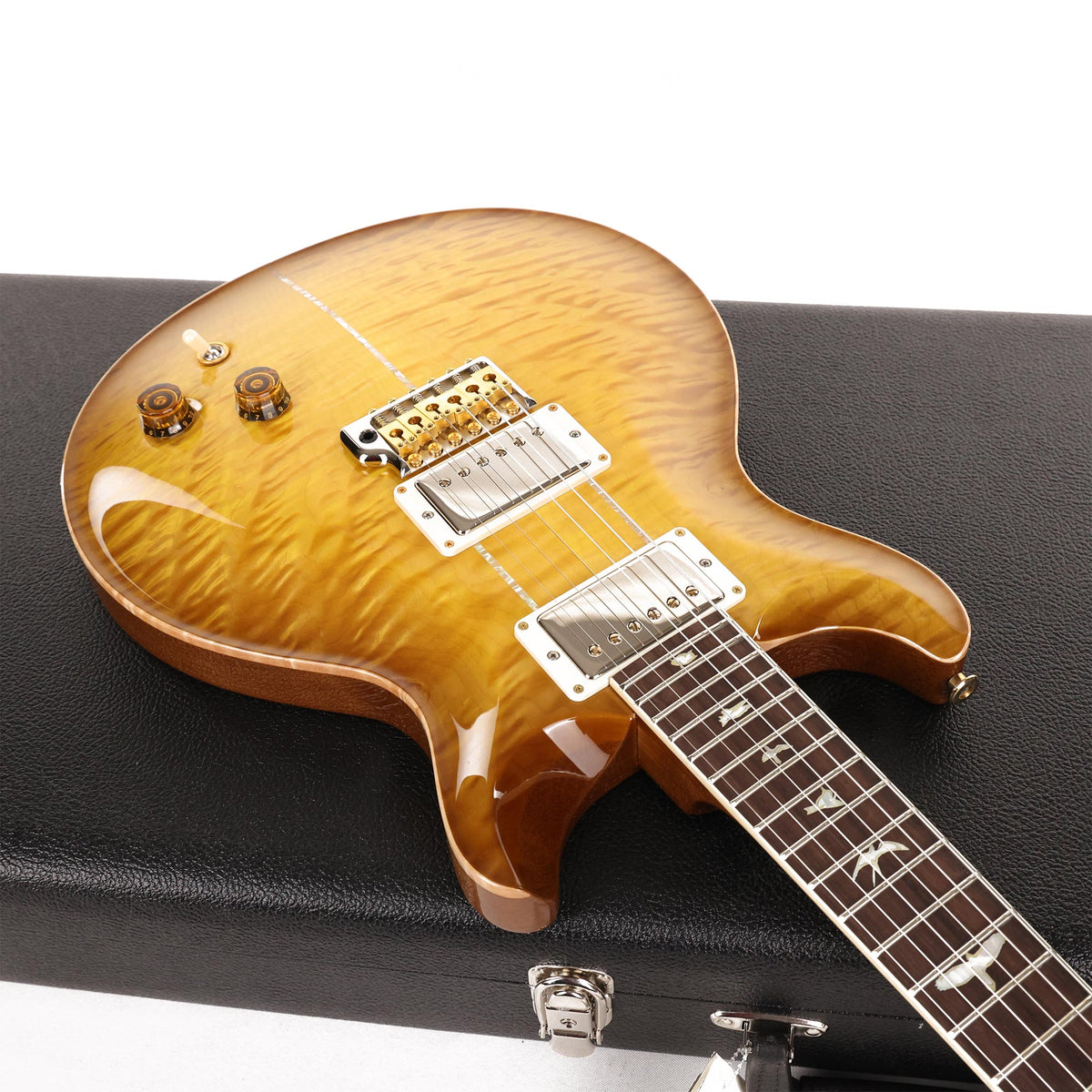 PRS Santana Retro Wood Library Brazilian Rosewood Fretboard Livingston Lemondrop — 9