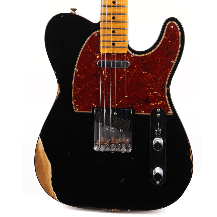 Fender Custom Shop 1960 Custom Telecaster Relic Shell Black with Tortoise Binding