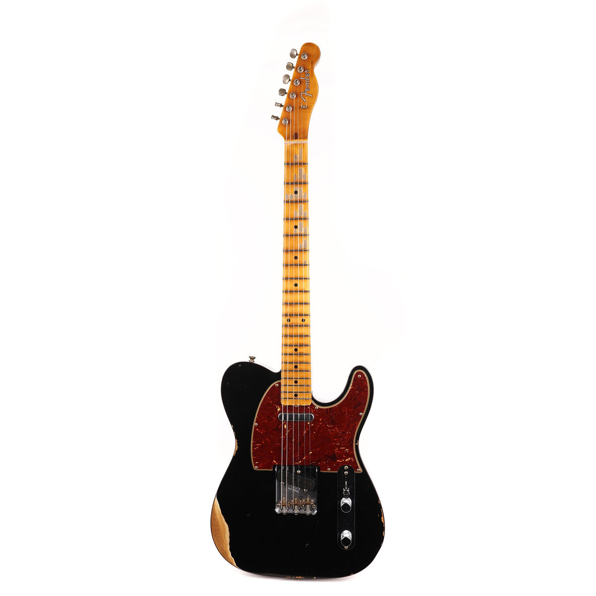Fender Custom Shop 1960 Custom Telecaster Relic Shell Black with Tortoise Binding 2023 — 2