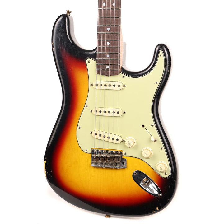 Fender Custom Shop Fat 1964 Stratocaster Brazilian Rosewood Journeyman Relic Target 3-Tone Sunburst Masterbuilt Andy Hicks