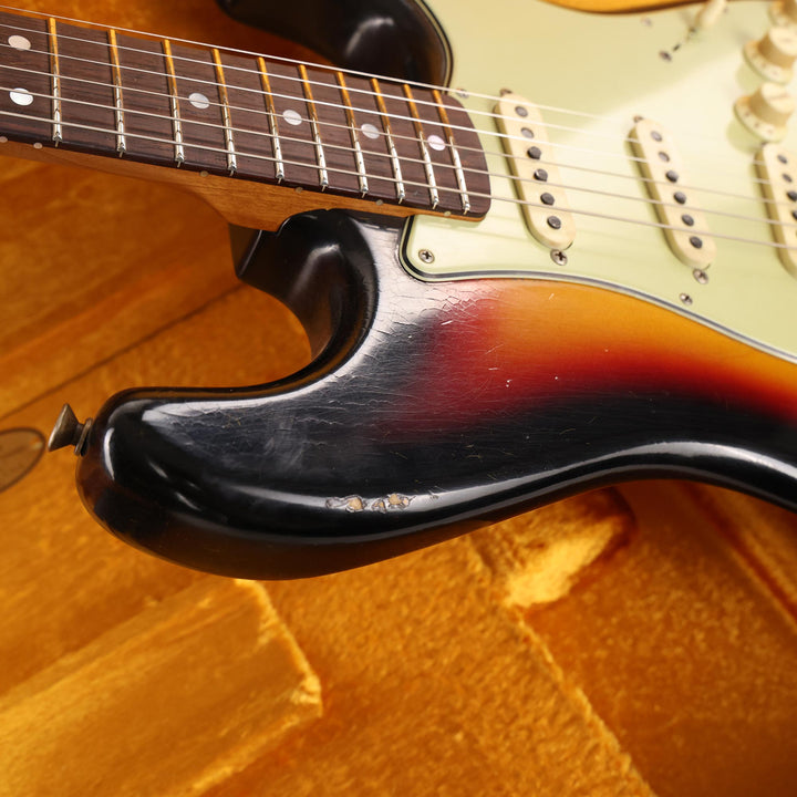 Fender Custom Shop Fat 1964 Stratocaster Brazilian Rosewood Journeyman Relic Target 3-Tone Sunburst Masterbuilt Andy Hicks