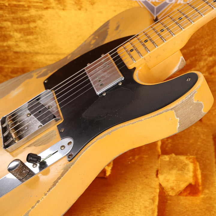 Fender Custom Shop 1951 Loaded CuNiFe Telecaster Heavy Relic Aged Nocaster Blonde Masterbuilt Austin Macnutt