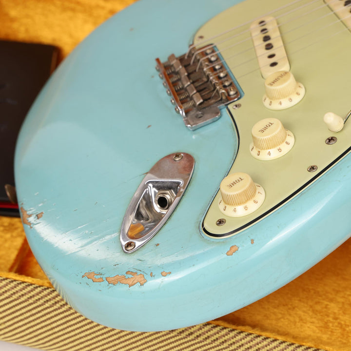 Fender Custom Shop Fat 1964 Stratocaster Brazilian Rosewood Journeyman Relic Aged Daphne Blue Masterbuilt Andy Hicks
