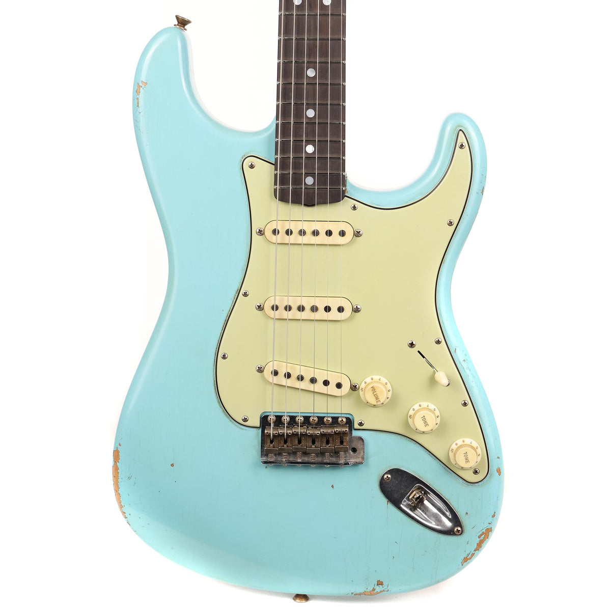 Fender Custom Shop Fat 1964 Stratocaster Brazilian Rosewood Journeyman Relic Aged Daphne Blue Masterbuilt Andy Hicks — 1