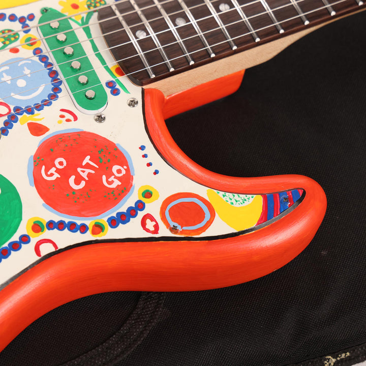 Squier Stratocaster with Homemade Rocky Artwork