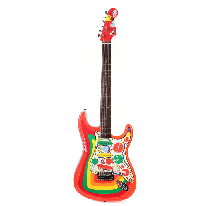 Squier Stratocaster with Homemade Rocky Artwork