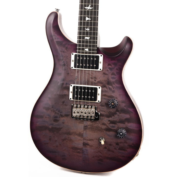 PRS Wood Library CE24 Satin Quilt Top Music Zoo Exclusive Faded Grey Black Purple Burst