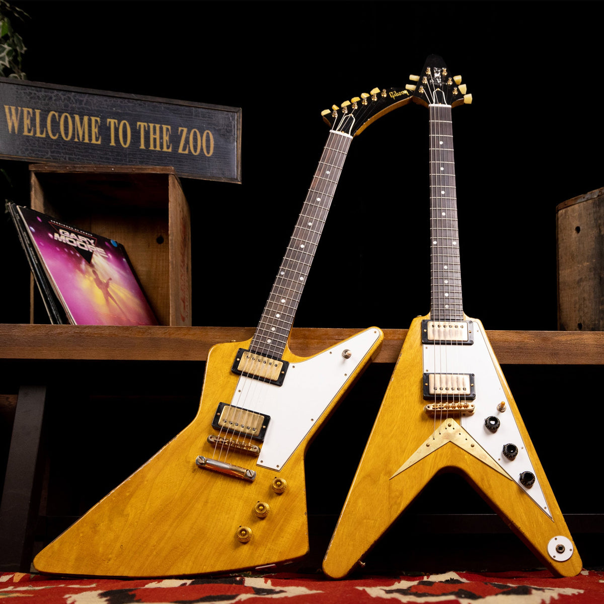 Gibson Custom Shop Collector's Edition 1958 Korina Explorer and Flying V Set — 1