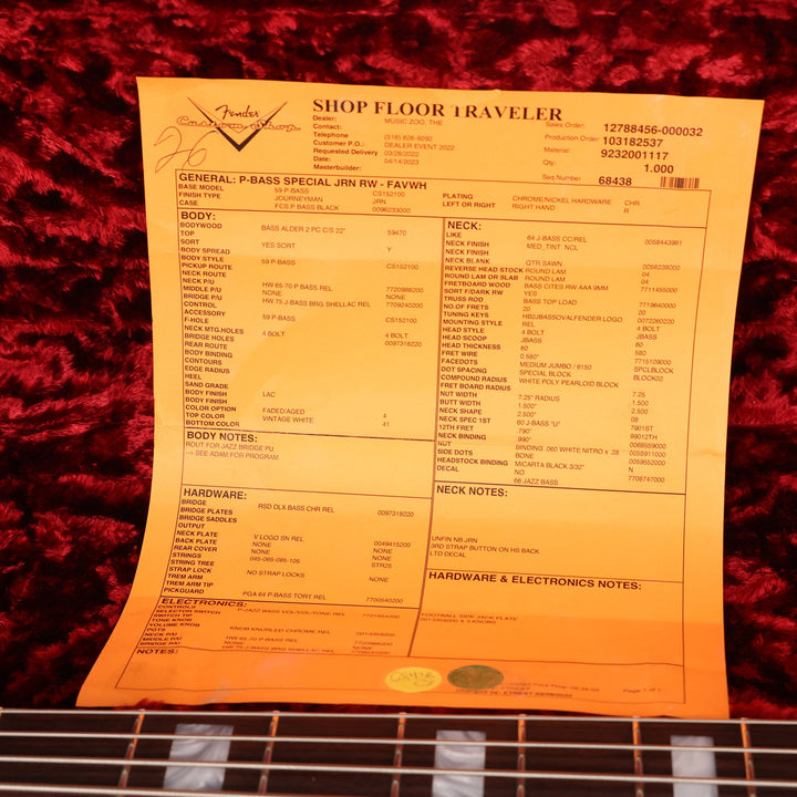 Fender Custom Shop Precision Bass Special Journeyman Relic Faded Aged Vintage White