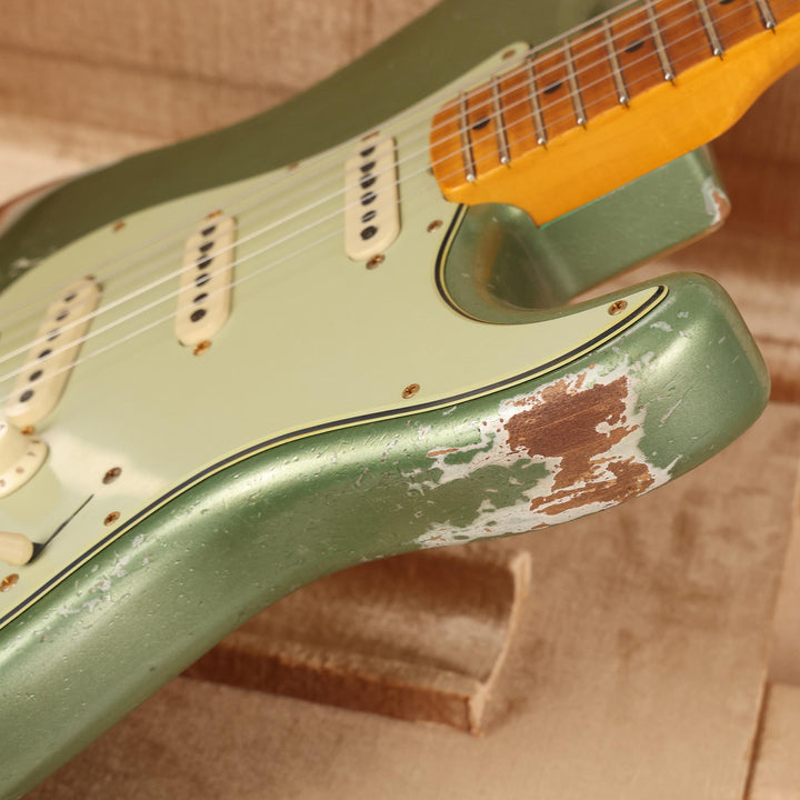 Fender Custom Shop 1962 Poblano Stratocaster Relic Aged Sage Green Metallic Masterbuilt David Brown