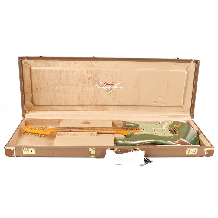 Fender Custom Shop 1962 Poblano Stratocaster Relic Aged Sage Green Metallic Masterbuilt David Brown