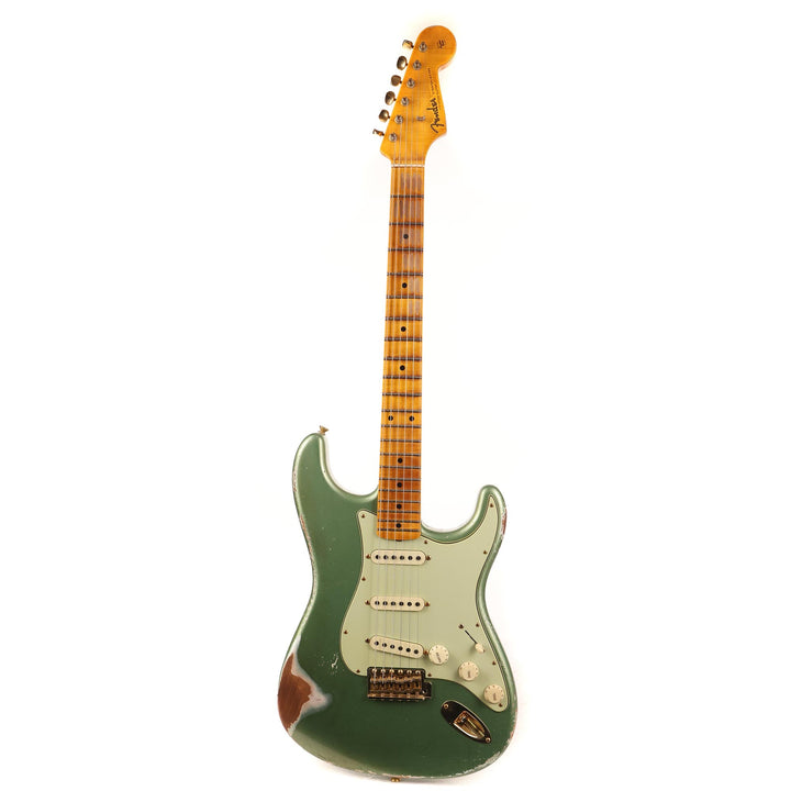 Fender Custom Shop 1962 Poblano Stratocaster Relic Aged Sage Green Metallic Masterbuilt David Brown