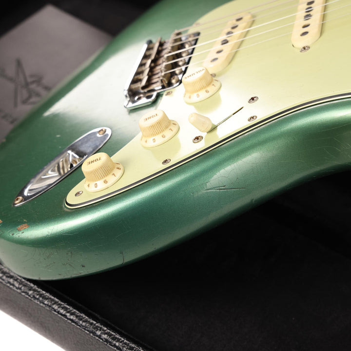 Fender Custom Shop Fat 1964 Stratocaster Aged Sherwood Metallic Brazilian Rosewood Masterbuilt Andy Hicks