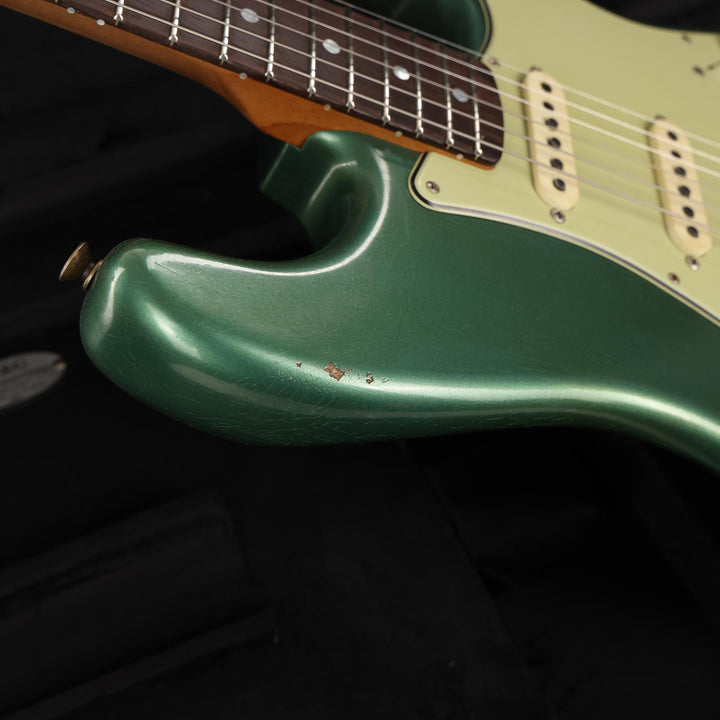 Fender Custom Shop Fat 1964 Stratocaster Aged Sherwood Metallic Brazilian Rosewood Masterbuilt Andy Hicks