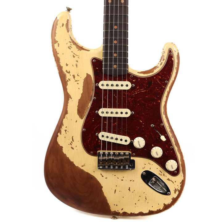 Fender Custom Shop 1961 Stratocaster Super Heavy Relic Faded Aged Vintage White 2023