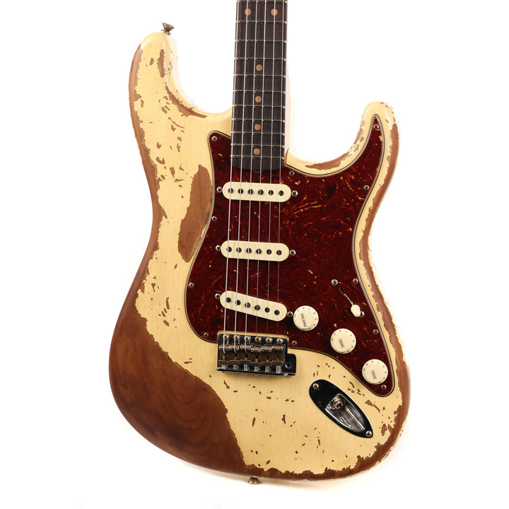 Fender Custom Shop 1961 Stratocaster Super Heavy Relic Faded Aged Vintage White 2023