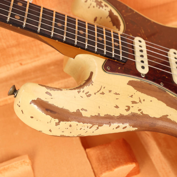 Fender Custom Shop 1961 Stratocaster Super Heavy Relic Faded Aged Vintage White 2023