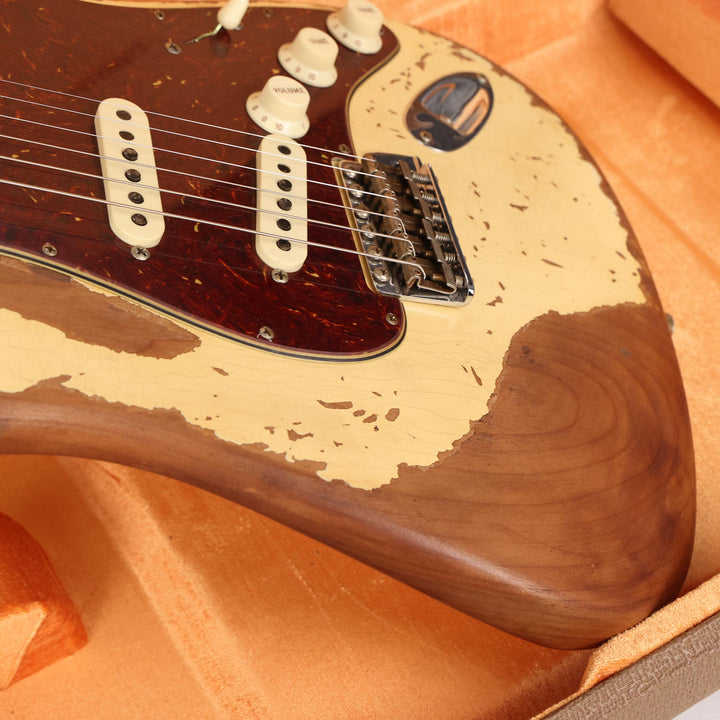 Fender Custom Shop 1961 Stratocaster Super Heavy Relic Faded Aged Vintage White 2023