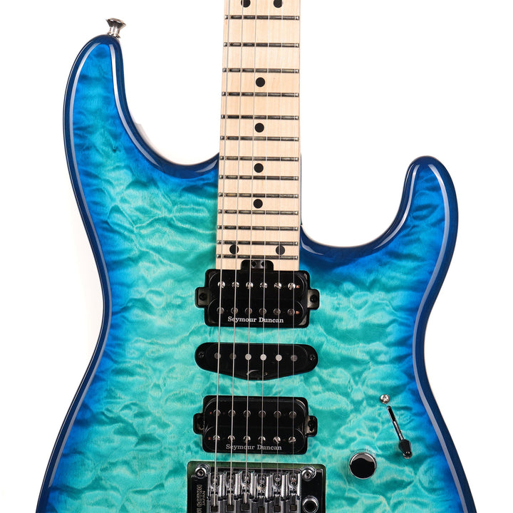 Charvel MJ San Dimas Style 1 HSH FR M QM Caribbean Burst