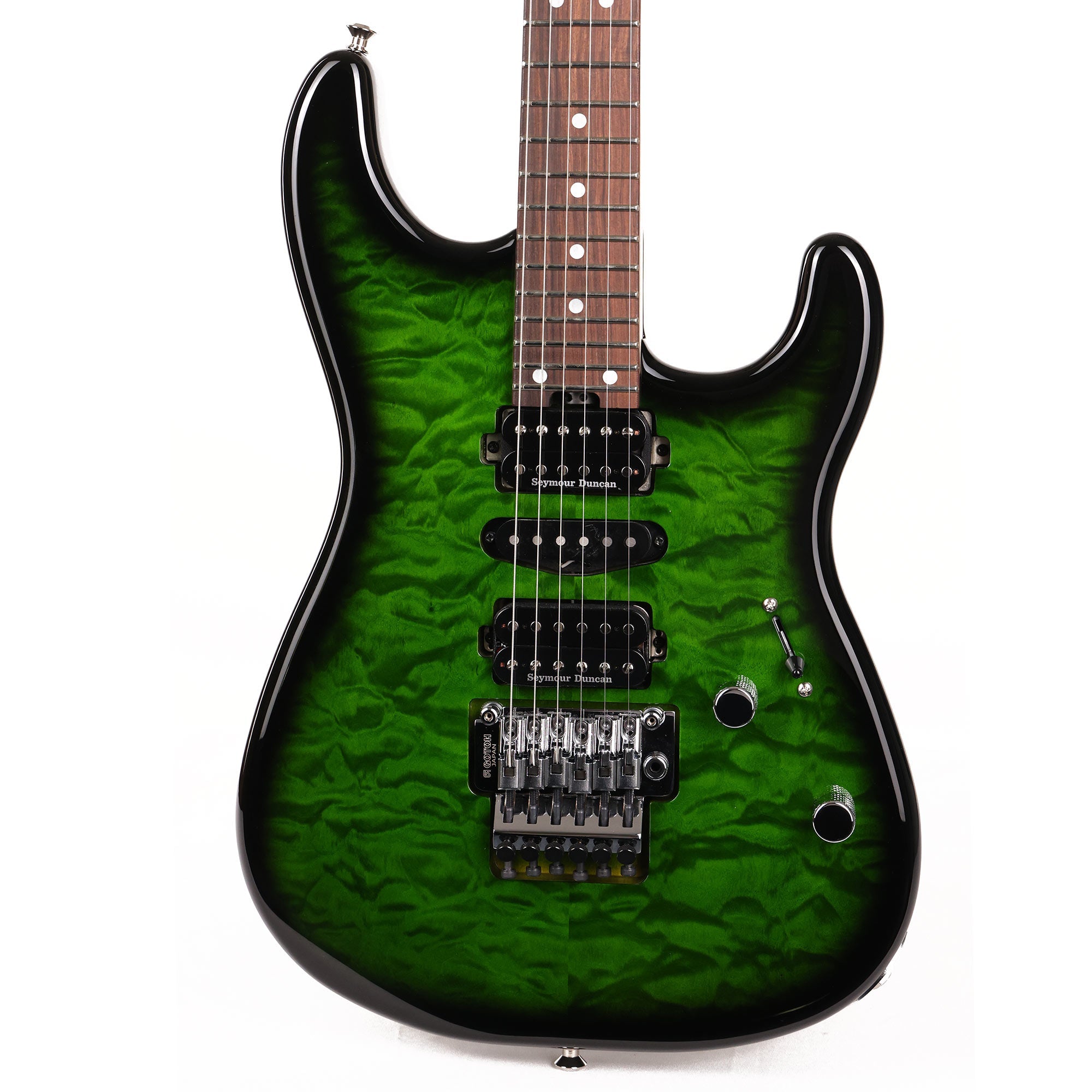 Charvel MJ San Dimas Style 1 HSH Transparent Green Burst 2023