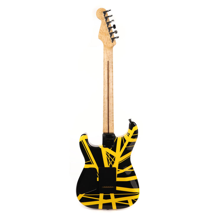 1999 Charvel Black and Yellow Striped Guitar Painted by Dan Lawrence