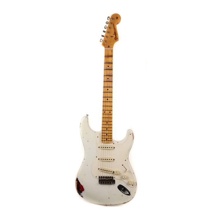 Fender Custom Shop 1958 Stratocaster Relic Aged Olympic White over Sunburst Masterbuilt Kyle McMillin 2023