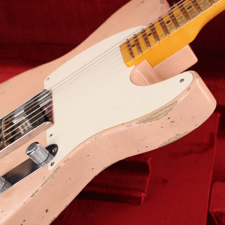 Fender Custom Shop Reverse Esquire Heavy Relic Faded Aged Shell Pink 2023