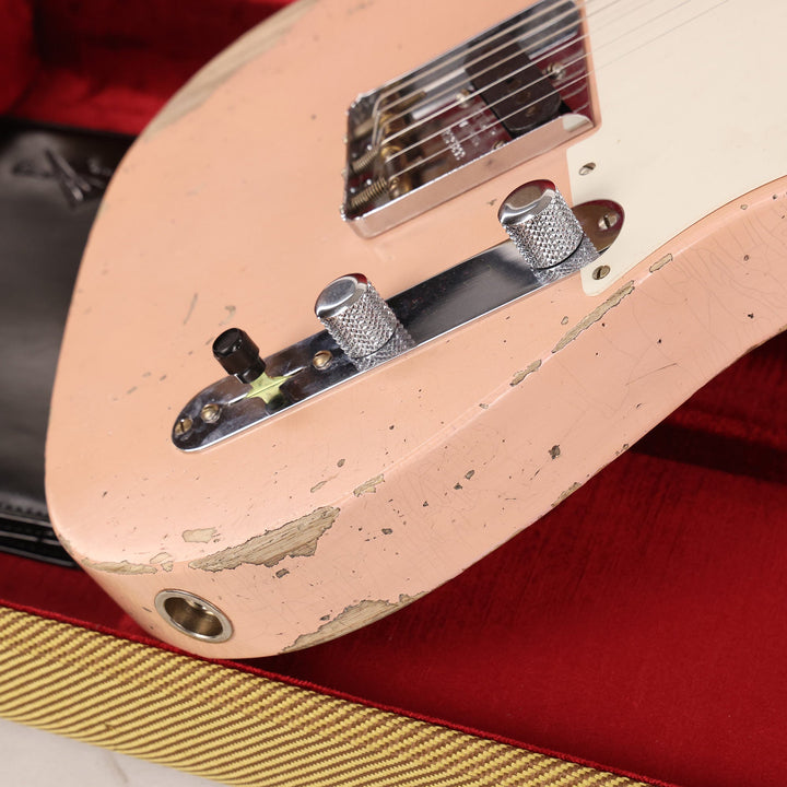 Fender Custom Shop Reverse Esquire Heavy Relic Faded Aged Shell Pink 2023