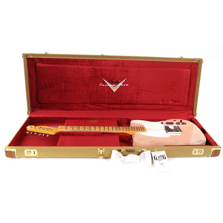 Fender Custom Shop Reverse Esquire Heavy Relic Faded Aged Shell Pink 2023