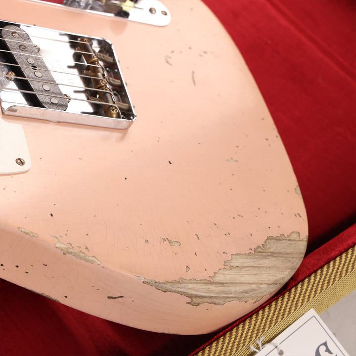 Fender Custom Shop Reverse Esquire Heavy Relic Faded Aged Shell Pink 2023