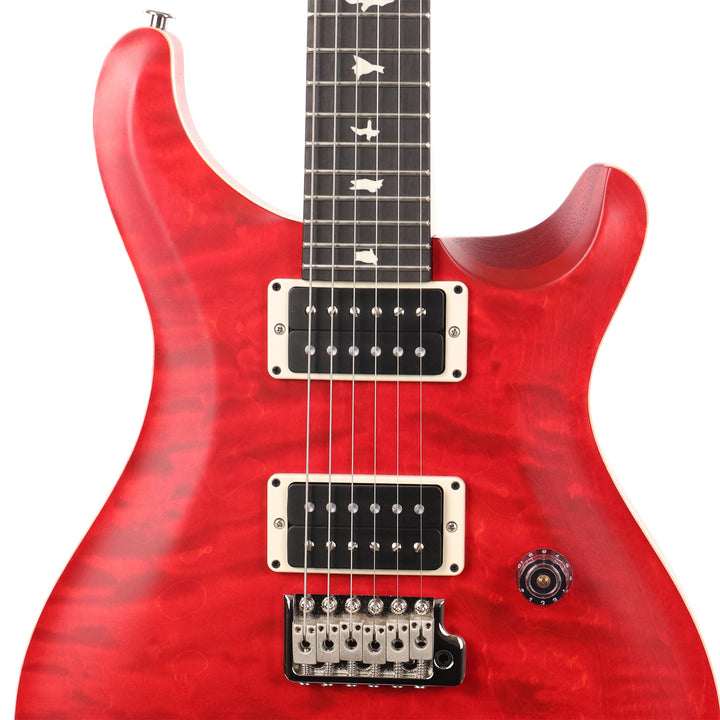 PRS Wood Library CE24 Satin Quilt Top Ruby Red