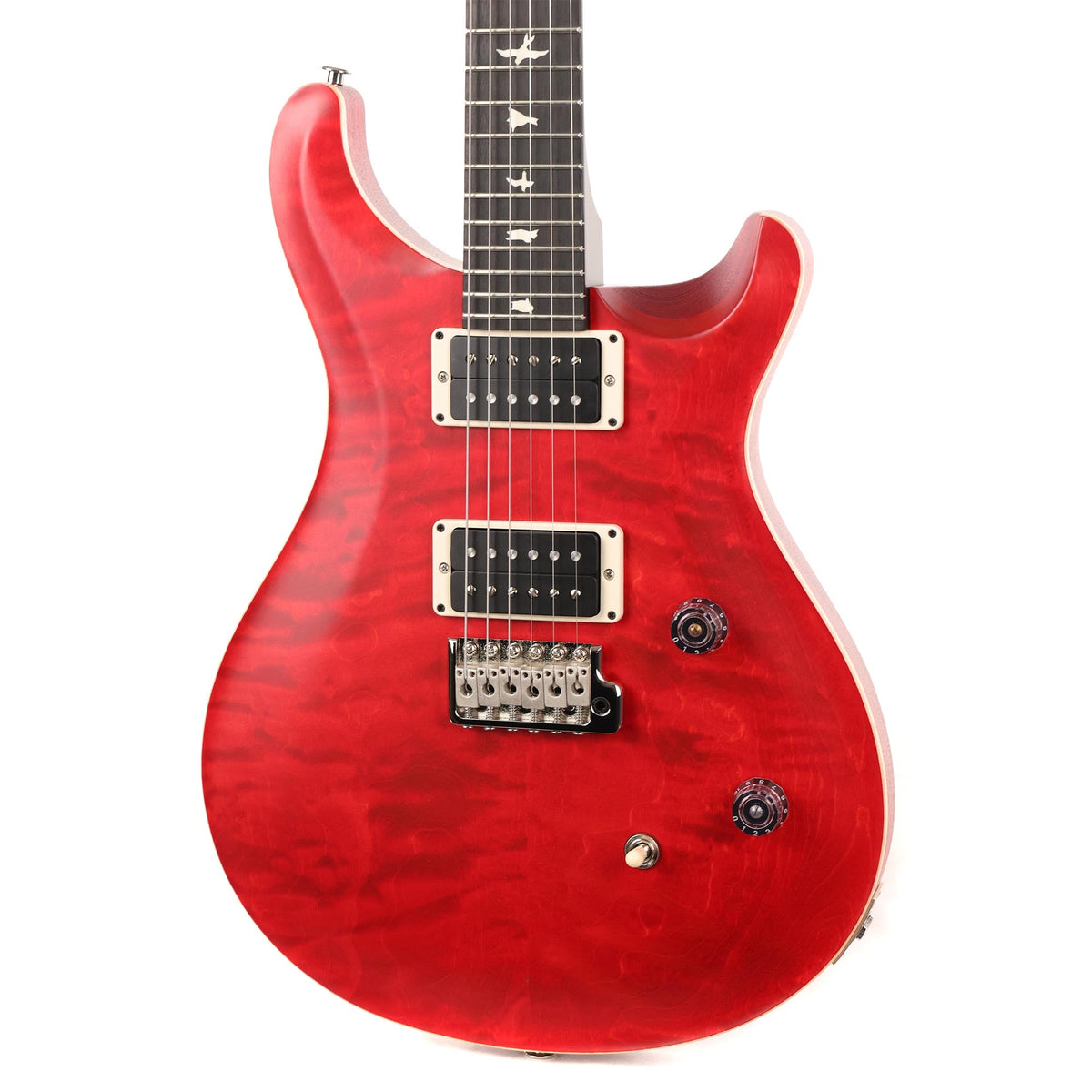 PRS Wood Library CE24 Satin Quilt Top Ruby Red — 7
