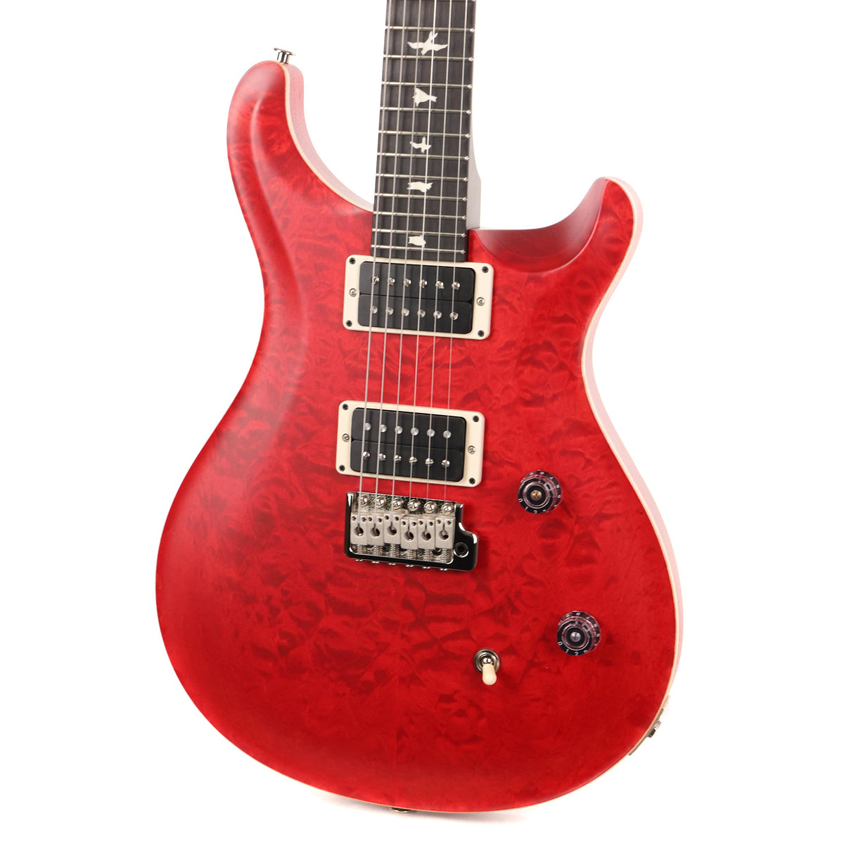 PRS Wood Library CE24 Satin Quilt Top Ruby Red — 7