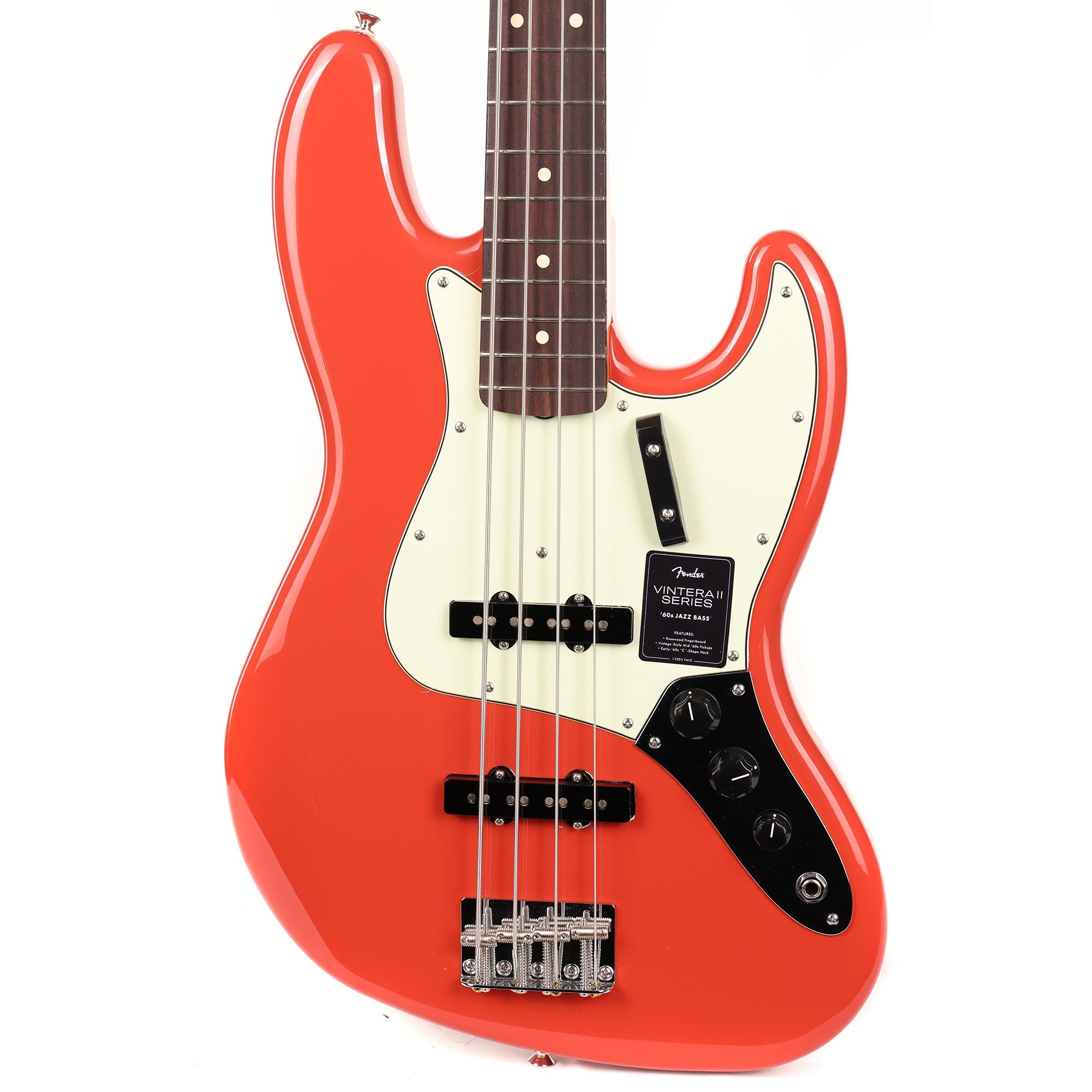 Fender Vintera II 60s Jazz Bass Fiesta Red Used | The Music Zoo