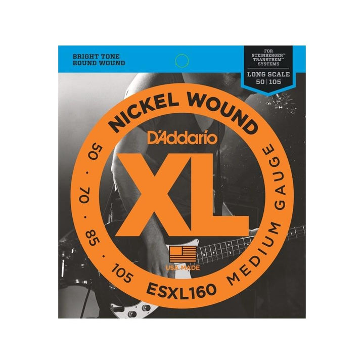 D'Addario Nickel Wound Double-Ball Bass Strings (Medium 50-105)