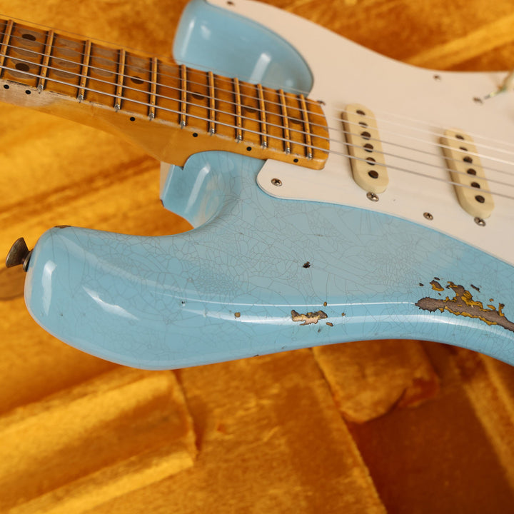 Fender Custom Shop Limited Edition Mischief Maker Stratocaster Heavy Relic Daphne Blue over Sunburst