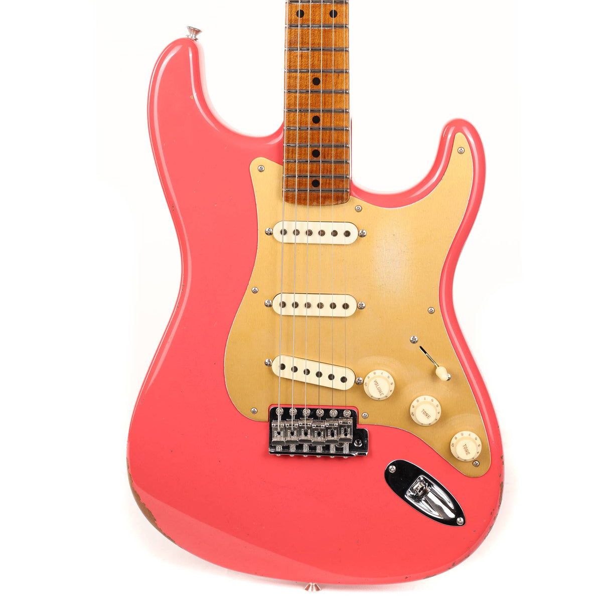 Fender Custom Shop Roasted 1956 Stratocaster Relic Faded Aged Fiesta Red — 1