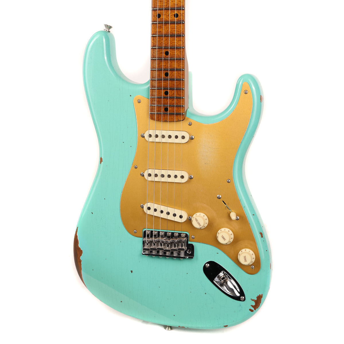 Fender Custom Shop Roasted 1956 Stratocaster Relic Faded Aged Seafoam Green — 6