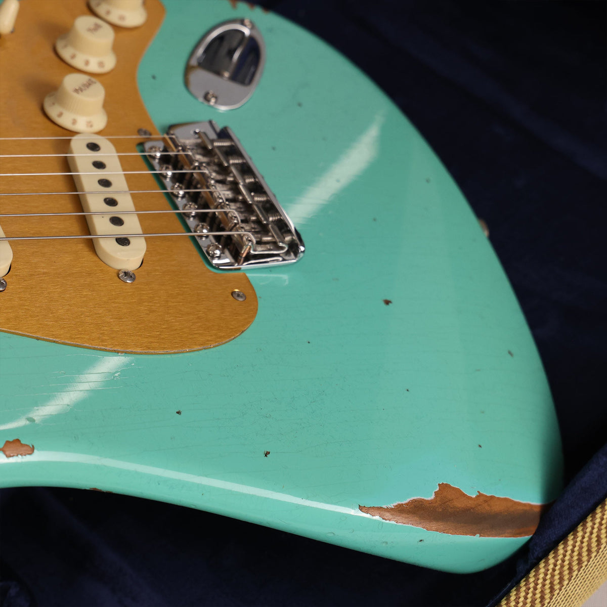 Fender Custom Shop Roasted 1956 Stratocaster Relic Faded Aged Seafoam Green — 8