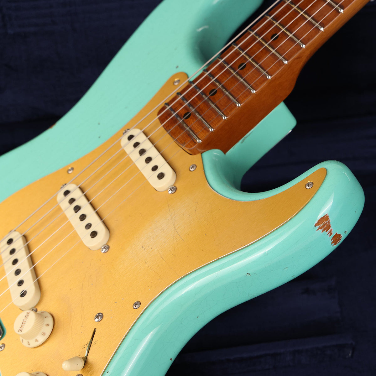 Fender Custom Shop Roasted 1956 Stratocaster Relic Faded Aged Seafoam Green — 9
