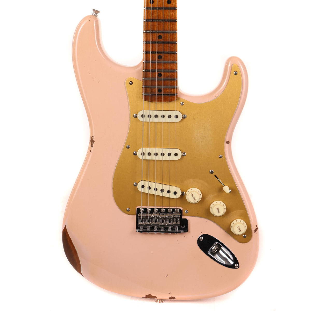 Fender Custom Shop Roasted 1956 Stratocaster Relic Faded Aged Shell Pink 2023 — 1
